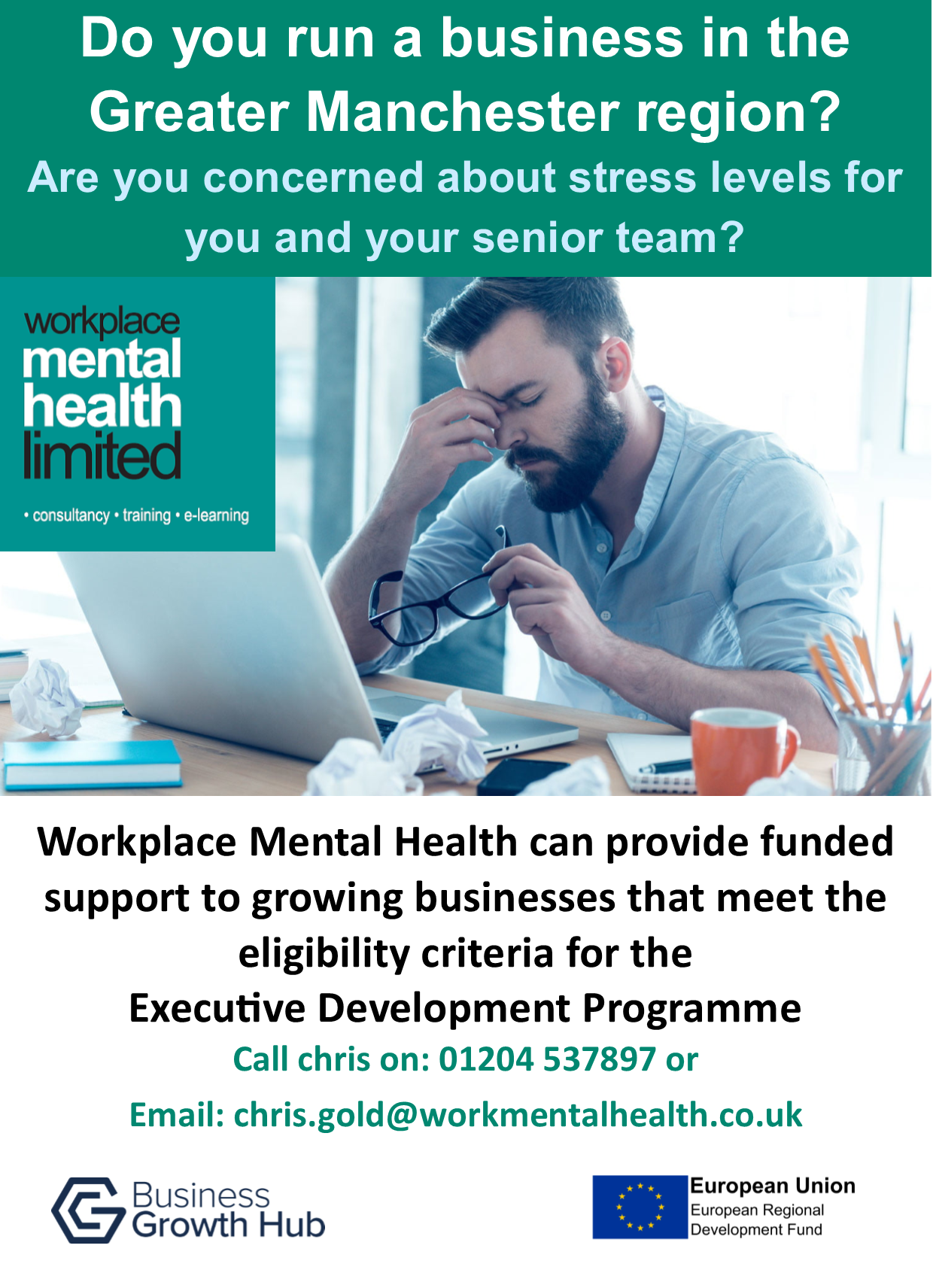 Running A Business In Greater Manchester Workplace Mental Health 